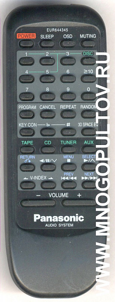 PANASONIC EUR644345 AUDIO SYSTEM (предлагаем аналог)
