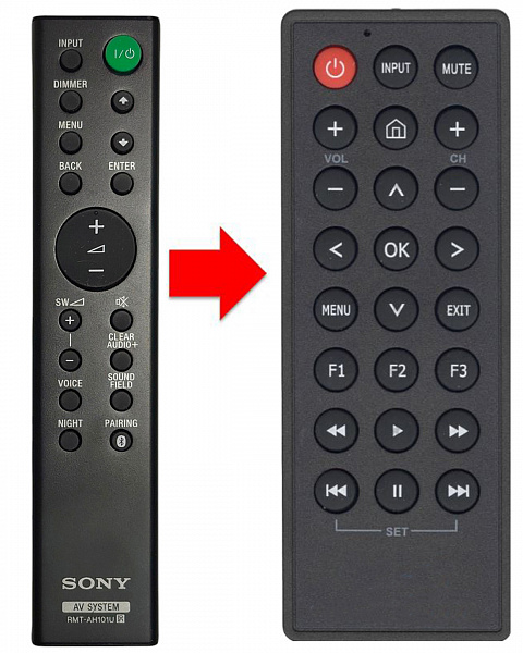 SONY RMT-AH101U, HT-CT380 (аналог)