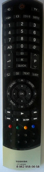 TOSHIBA CT-90369 пульт для телевизора TOSHIBA (предлагаем аналог)
