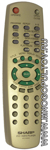 SHARP RC2530SC-B, RC2530SC-A (пульт-аналог)