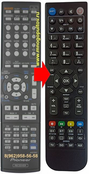 PIONEER AXD7662 (пульт-аналог)