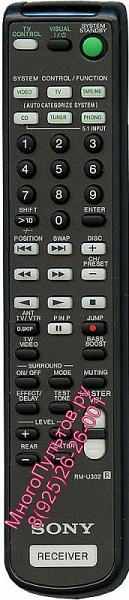 SONY RM-U302 пульт для AV-ресивера Sony (пульт-аналог)