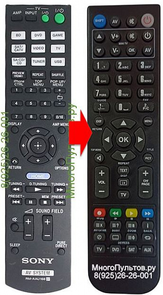 Sony RM-AAU168, STR-DH540, STR-DH740 (аналог)
