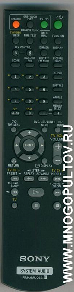 SONY RM-AMU063 (= RM-AMU064) для модели CMT-DH70SWR (предлагаем аналог)