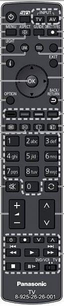 PANASONIC N2QAYB000593 пульт для телевизора Panasonic (предлагаем аналог)