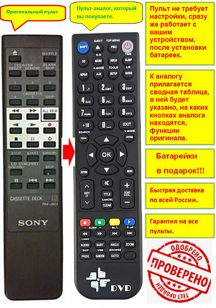 SONY RM-J801