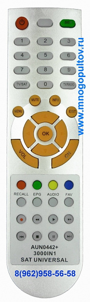iHandy AUN0442+(D) универсальный пульт для ТВ-ресиверов.