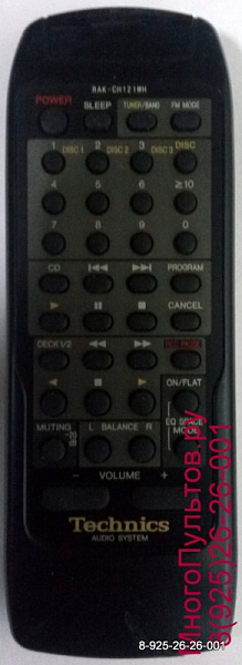 TECHNICS RAK-CH121WH sc-ch515  (пульт-аналог)