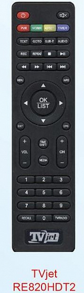 TVJET RE820HDT2 (вариант №1) (предлагаем универсальный пульт)