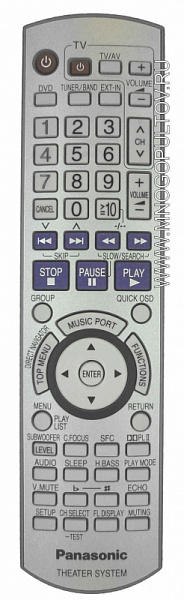 PANASONIC EUR7662YKO / EUR7662YK0 (пульт-аналог)