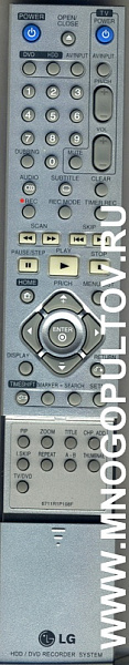 LG 6711R1P108F, 6711R1P108C HDD/DVD RECORDER SYSTEM (пульт-аналог)