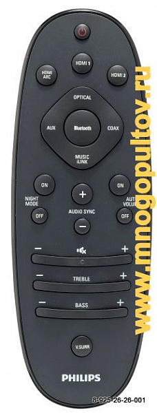 PHILIPS 996510058017 пульт для Philips HTL5120 (предлагаем аналог)