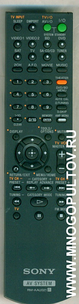 SONY RM-AAU021 (= RM-AAU020, RM-AAU023) AV SYSTEM (оригинальный)