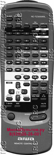 AIWA RC-TZ3000ML (пульт-аналог)