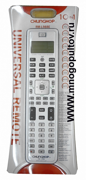 CHUNGHOP RM-L988E универсальный пульт 10в1