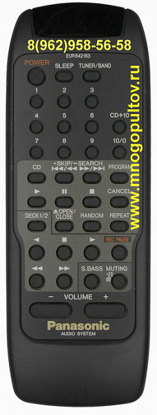 PANASONIC EUR642163,SC-CH31 (пульт-аналог)