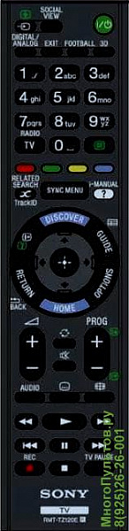 SONY RMT-TZ120E,  SONY 149317611 пульт для телевизора SONY