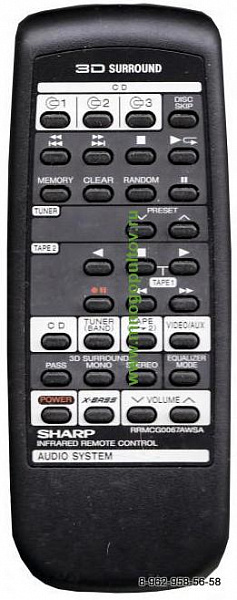 SHARP RRMCG0067AWSA AUDIO SYSTEM (предлагаем аналог)