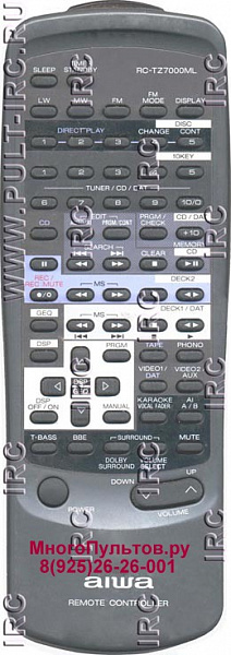 AIWA RC-TZ7000ML(пульт-аналог)