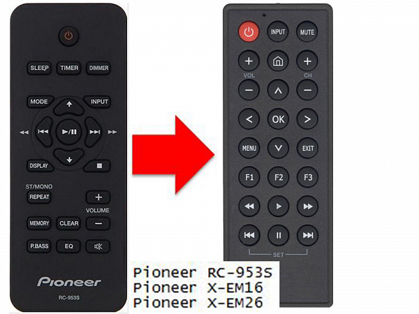 Pioneer RC-953S, X-EM16, X-EM26 (аналог)