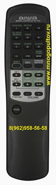 AIWA RC-T519 (= AIWA RC-6AS09) пульт для музыкального центра (предлагаем аналог)