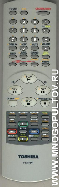 TOSHIBA VT-21FPR пульт для видеотройки Toshiba VTW21FPR, WC-G1R, WC-G2R (НЕоригинальный)